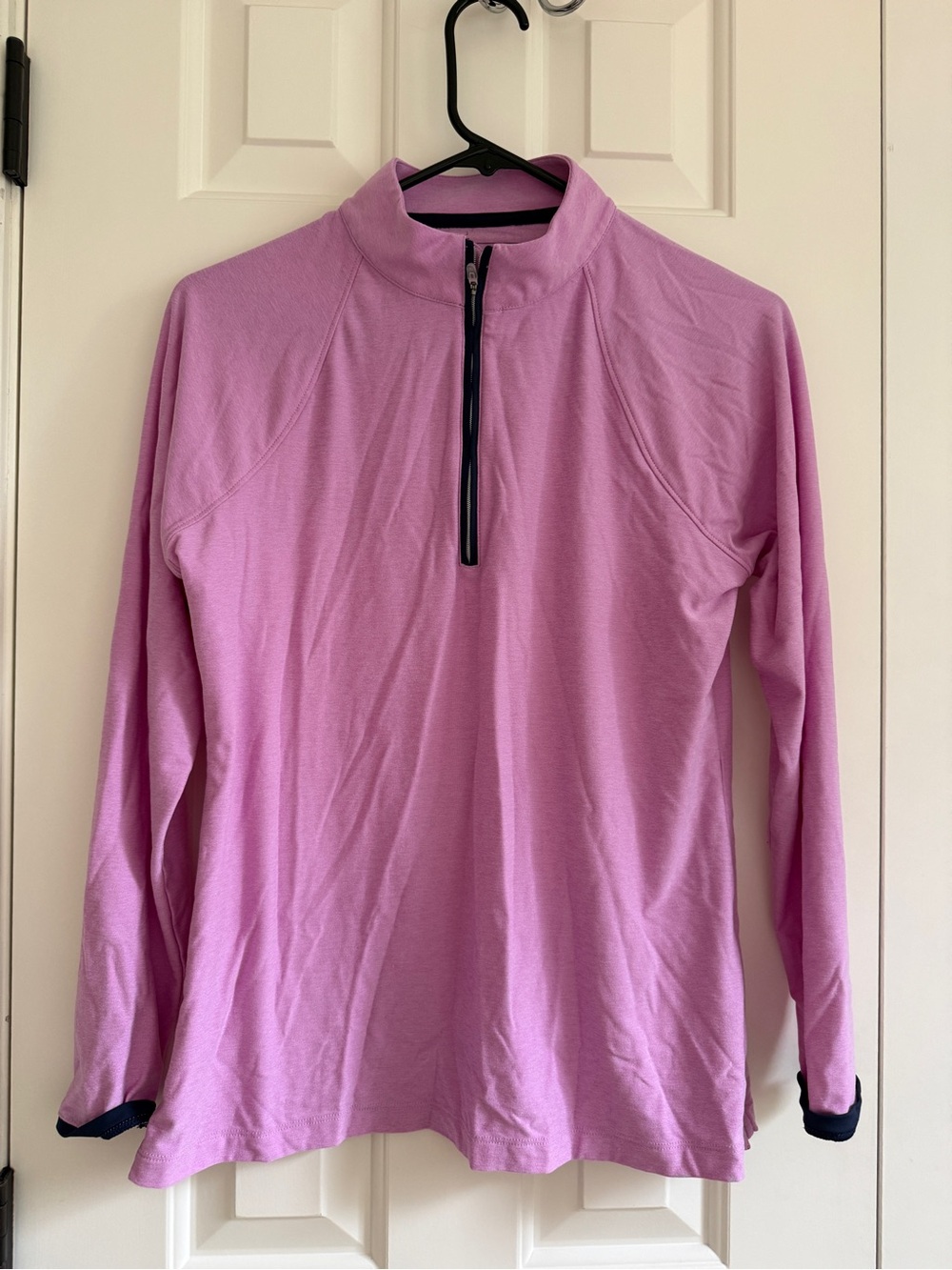 Peter Millar Light Purple Quarter-Zip Long Sleeve Pullover